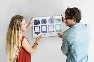 Magnetna tabla za risanje z motivom polaroidnih okvirjev