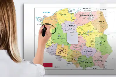 Magnetna tabla za risanje zemljevid Poljske
