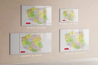 Magnetna tabla za risanje zemljevid Poljske