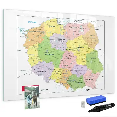 Magnetna tabla za risanje zemljevid Poljske