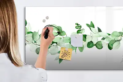 Magnetna tabla za risanje motiv veje rastlin