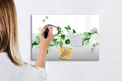 Magnetna tabla za risanje motiv veje rastlin