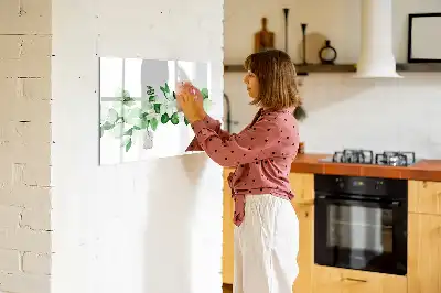 Magnetna tabla za risanje motiv veje rastlin