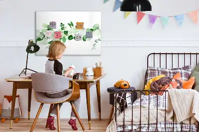 Magnetna tabla za risanje motiv veje rastlin