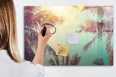 Magnetna tabla za risanje z motivom tropskih palm