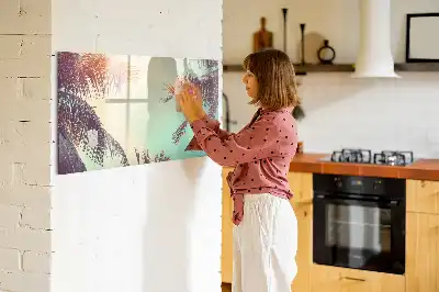 Magnetna tabla za risanje z motivom tropskih palm