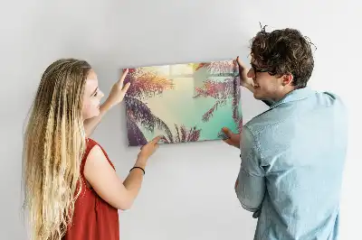 Magnetna tabla za risanje z motivom tropskih palm