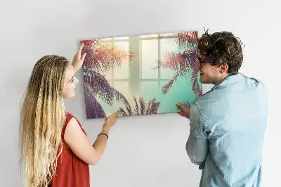 Magnetna tabla za risanje z motivom tropskih palm
