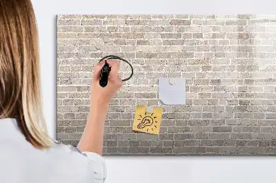 Magnetna tabla za risanje z motivom opečnate stene