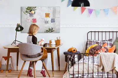 Magnetna tabla piši-briši minimalističen olivni motiv