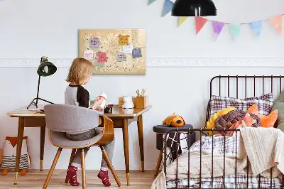 Magnetna tabla piši briši z motivom starinskega zemljevida sveta