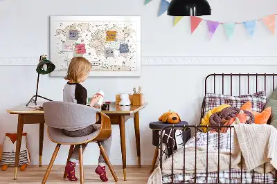 Magnetna tabla za risanje z motivom starinskega zemljevida sveta