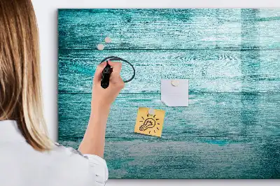 Magnetna tabla piši briši v videzu starega modrega lesa