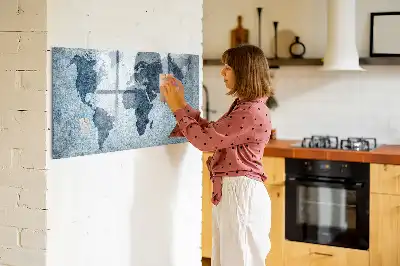 Magnetna tabla za risanje poslikan zemljevid sveta