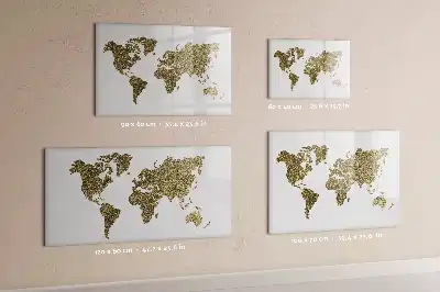 Magnetna tabla v obliki zemljevida sveta za risanje