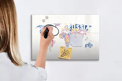Magnetna tabla za risanje z zemljevidom sveta
