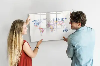 Magnetna tabla za risanje z zemljevidom sveta