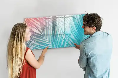 Magnetna tabla piši-briši z motivom tropske palme