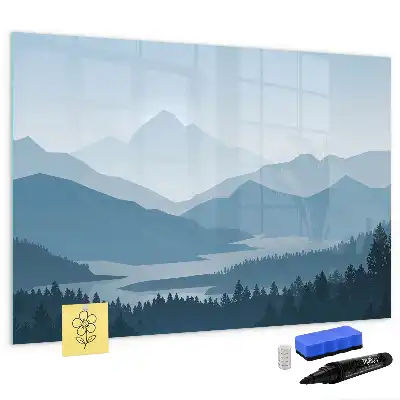 Magnetna tabla za risanje z motivom gorske pokrajine