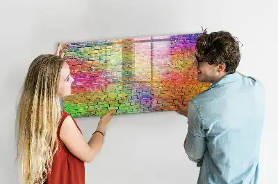 Magnetna tabla za risanje z motivom poslikane stene