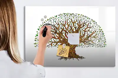 Magnetna piši-briši tabla z motivom korenine drevesa