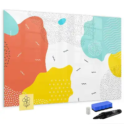 Magnetna tabla za risanje z motivom pop art abstrakcije