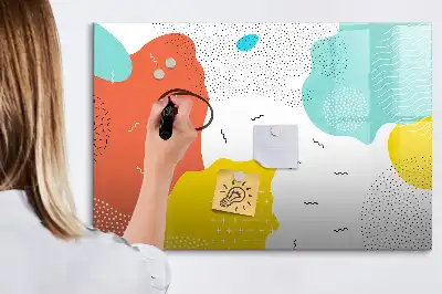 Magnetna tabla za risanje z motivom pop art abstrakcije