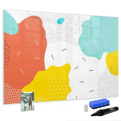 Magnetna tabla za risanje z motivom pop art abstrakcije
