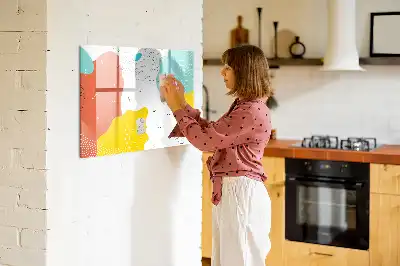 Magnetna tabla za risanje z motivom pop art abstrakcije