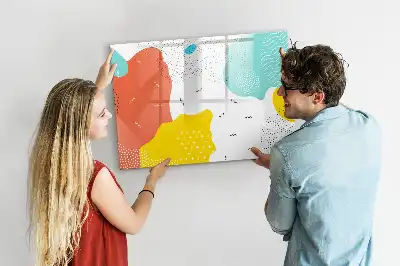 Magnetna tabla za risanje z motivom pop art abstrakcije