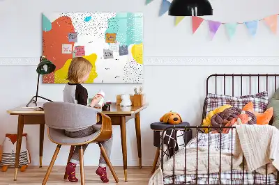 Magnetna tabla za risanje z motivom pop art abstrakcije