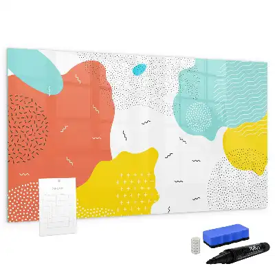 Magnetna tabla za risanje z motivom pop art abstrakcije