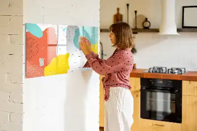 Magnetna tabla za risanje z motivom pop art abstrakcije