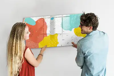 Magnetna tabla za risanje z motivom pop art abstrakcije