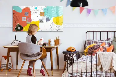 Magnetna tabla za risanje z motivom pop art abstrakcije
