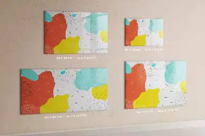 Magnetna tabla za risanje z motivom pop art abstrakcije