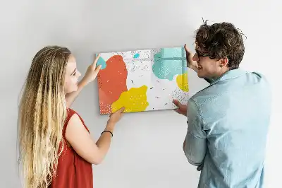 Magnetna tabla za risanje z motivom pop art abstrakcije