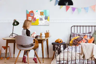 Magnetna tabla za risanje z motivom pop art abstrakcije