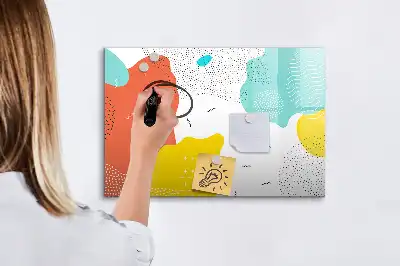 Magnetna tabla za risanje z motivom pop art abstrakcije