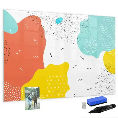 Magnetna tabla za risanje z motivom pop art abstrakcije