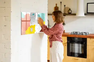 Magnetna tabla za risanje z motivom pop art abstrakcije