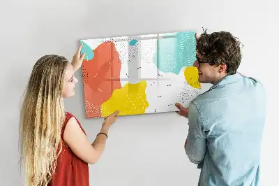 Magnetna tabla za risanje z motivom pop art abstrakcije