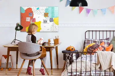 Magnetna tabla za risanje z motivom pop art abstrakcije