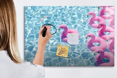 Napihljivi flamingo magnetna tabla piši briši