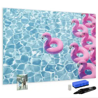 Napihljivi flamingo magnetna tabla piši briši