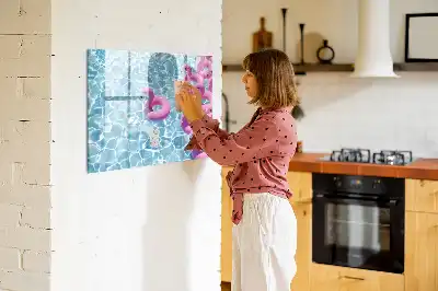 Napihljivi flamingo magnetna tabla piši briši