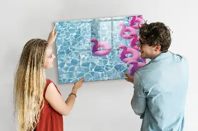 Napihljivi flamingo magnetna tabla piši briši