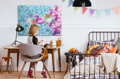 Napihljivi flamingo magnetna tabla piši briši