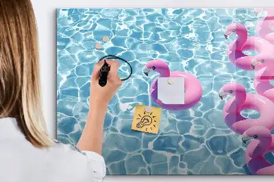 Napihljivi flamingo magnetna tabla piši briši