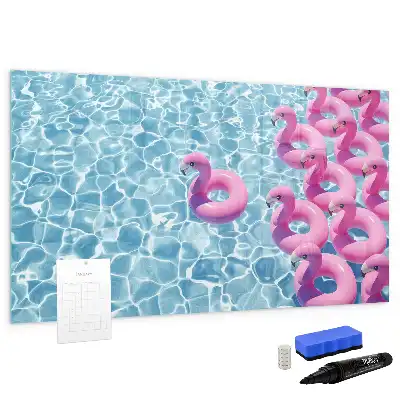 Napihljivi flamingo magnetna tabla piši briši